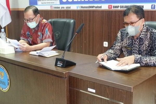 Kepala BNNP Sulsel Memimpin Rapat Sinergitas Bidang P2M Dan Bidang Rehabilitasi BNNP Sulsel