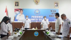 BNNP Sulawesi Selatan Melaksanakan Rapat Kesektariatan Pelaksanaan RAN P4GN Inpres Nomor 2 Tahun 2020 masa Pelaporan 2022 Wilayah Sulawesi Selatan