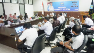 BNNP Sulawesi Selatan Melaksanakan Rapat Kesektariatan Pelaksanaan RAN P4GN Inpres Nomor 2 Tahun 2020 masa Pelaporan 2022 Wilayah Sulawesi Selatan