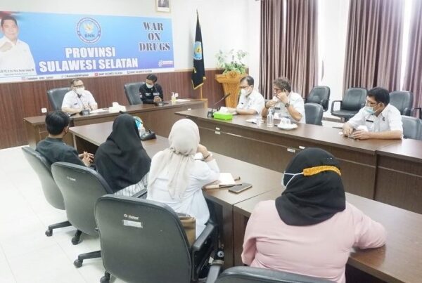 Kepala BNNP Sulawesi Selatan Menerima Kunjungan Penggiat Anti Narkoba GAPPANA (Gerakan Pemuda Pemudi Anti Narkoba) Wilayah Sulsel*