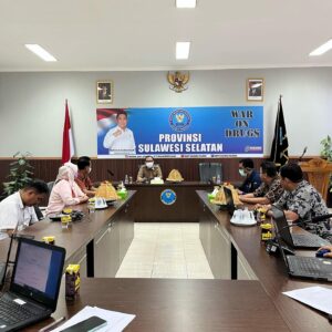 KEPALA BNNP SULSEL MENUTUP KEGIATAN PENYUSUNAN LAPORAN KEUANGAN SEMESTER I TA 2022