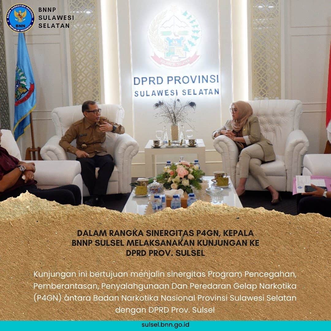 DALAM RANGKA SINERGITAS P4GN, KEPALA BNNP SULSEL MELAKSANAKAN KUNJUNGAN KE DPRD PROV. SULSEL DALAM RANGKA SINERGITAS P4GN, KEPALA BNNP SULSEL MELAKSANAKAN KUNJUNGAN KE DPRD PROV. SULSEL