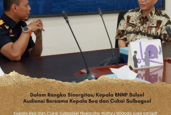 Dalam Rangka Sinergitas, Kepala BNNP Sulsel Audiensi Bersama Kepala Bea dan Cukai Sulbagsel