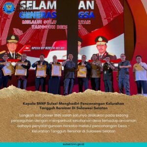 Kepala BNNP Sulsel Menghadiri Pencanangan Kelurahan Tangguh Bersinar Di Sulawesi Selatan Kepala BNNP Sulsel Menghadiri Pencanangan Kelurahan Tangguh Bersinar Di Sulawesi Selatan