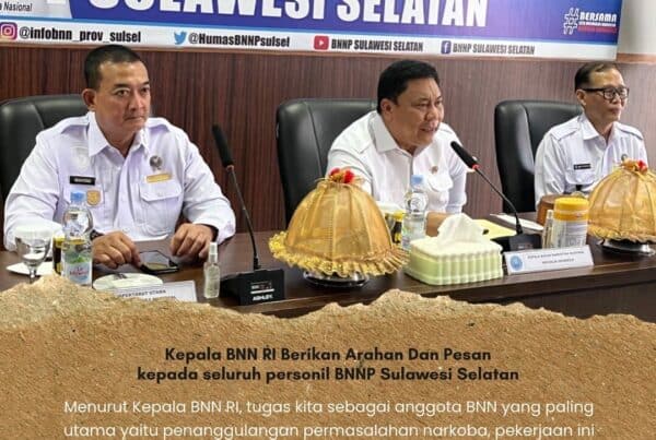 Kepala BNN RI Berikan Arahan Dan Pesan kepada seluruh personil BNNP Sulawesi Selatan