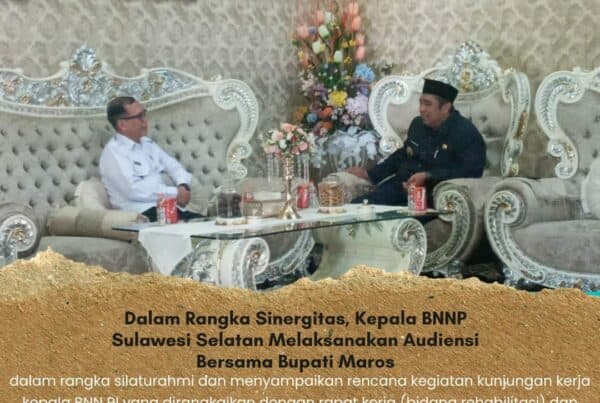 Dalam Rangka Sinergitas, Kepala BNNP Sulawesi Selatan Melaksanakan Audiensi Bersama Bupati Maros