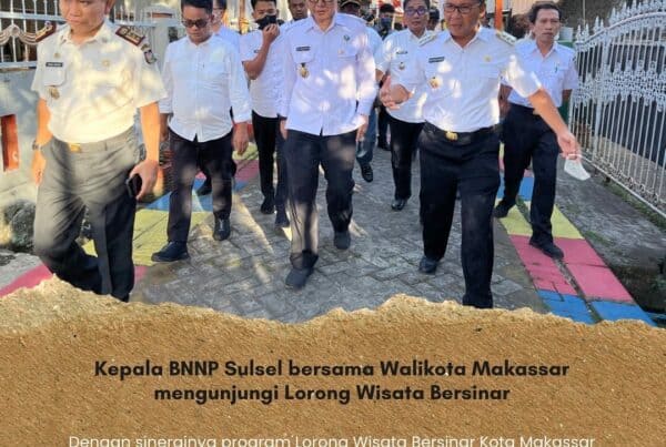 Kepala BNNP Sulsel bersama Walikota Makassar mengunjungi Lorong Wisata Bersinar