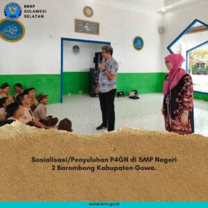 Sosialisasi/Penyuluhan P4GN di SMP Negeri 2 Barombong Kabupaten Gowa Sosialisasi/Penyuluhan P4GN di SMP Negeri 2 Barombong Kabupaten Gowa
