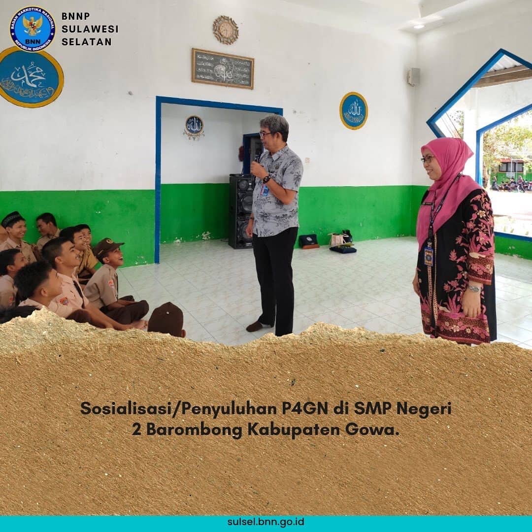 Sosialisasi/Penyuluhan P4GN di SMP Negeri 2 Barombong Kabupaten Gowa Sosialisasi/Penyuluhan P4GN di SMP Negeri 2 Barombong Kabupaten Gowa
