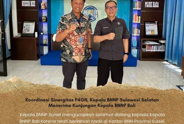 Koordinasi Sinergitas P4GN, Kepala BNNP Sulawesi Selatan Menerima Kunjungan Kepala BNNP Bali Koordinasi Sinergitas P4GN, Kepala BNNP Sulawesi Selatan Menerima Kunjungan Kepala BNNP Bali.