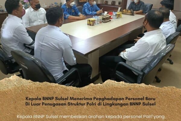 Kepala BNNP Sulsel Menerima Penghadapan Personel Baru Di Luar Penugasan Struktur Polri di Lingkungan BNNP Sulsel