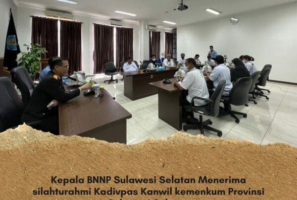 Kepala BNNP Sulawesi Selatan Menerima silahturahmi Kadivpas Kanwil kemenkum Provinsi Sulawesi Selatan