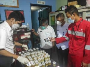 BNN Provinsi Sulawesi Selatan Melaksanakan Deteksi Dini Narkoba Melalui Tes Urine Karyawan PT Elnusa Petrofin Pare Pare