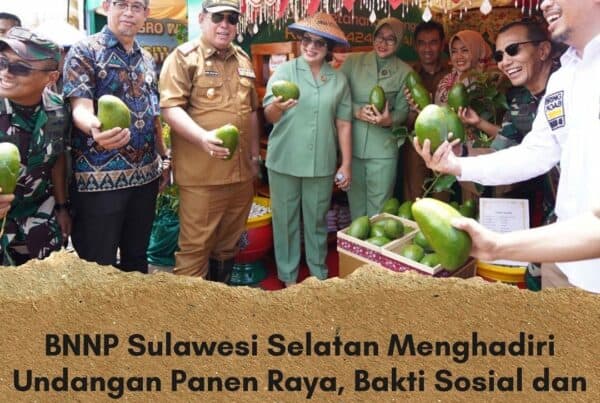 BNNP Sulawesi Selatan Menghadiri Undangan Panen Raya, Bakti Sosial dan Stunting di Kab. Maros