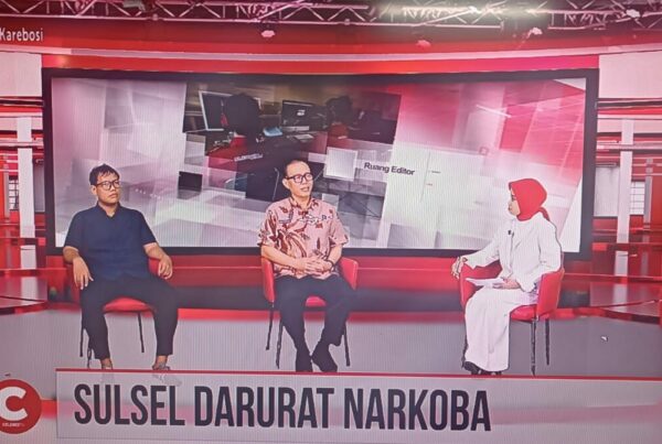 Kepala BNNP Sulawesi Selatan Selatan Talk Show P4GN melalui Media Elektronik berupa TV LOKAL Celebes TV Makassar