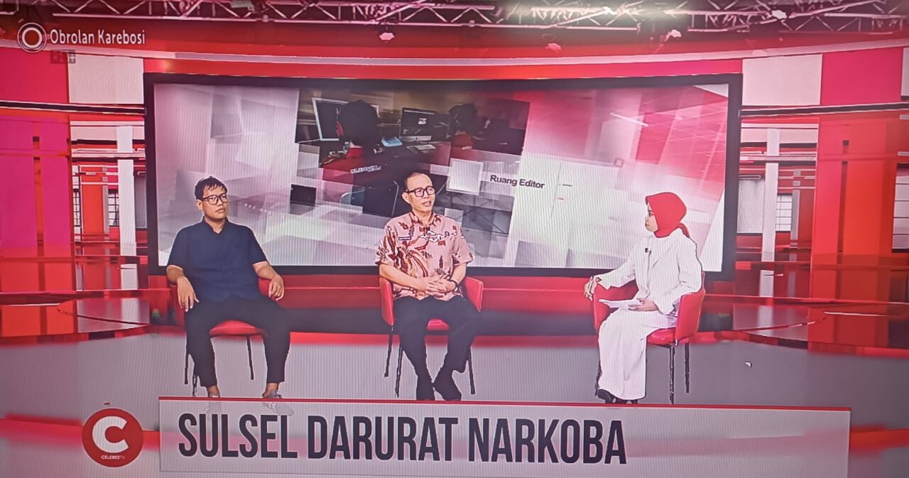 Kepala BNNP Sulawesi Selatan Selatan Talk Show P4GN melalui Media Elektronik berupa TV LOKAL Celebes TV Makassar