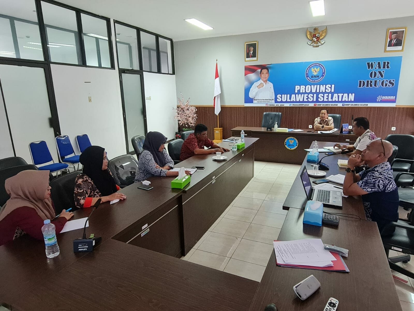 BNNP Sulsel Melaksanakan Rapat Persiapan Kedatangan Tim Badan Pemeriksa Keuangan RI