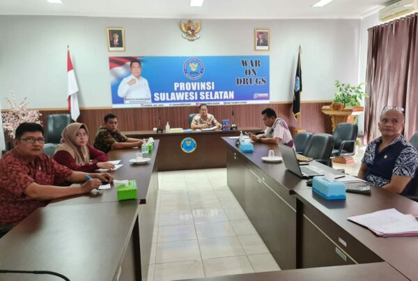 BNNP SULAWESI SELATAN MENGIKUTI KEGIATAN BIMTEK PENYUSUNAN PERJANJIAN UNIT KERJA BERBASIS APLIKASI E-KIN