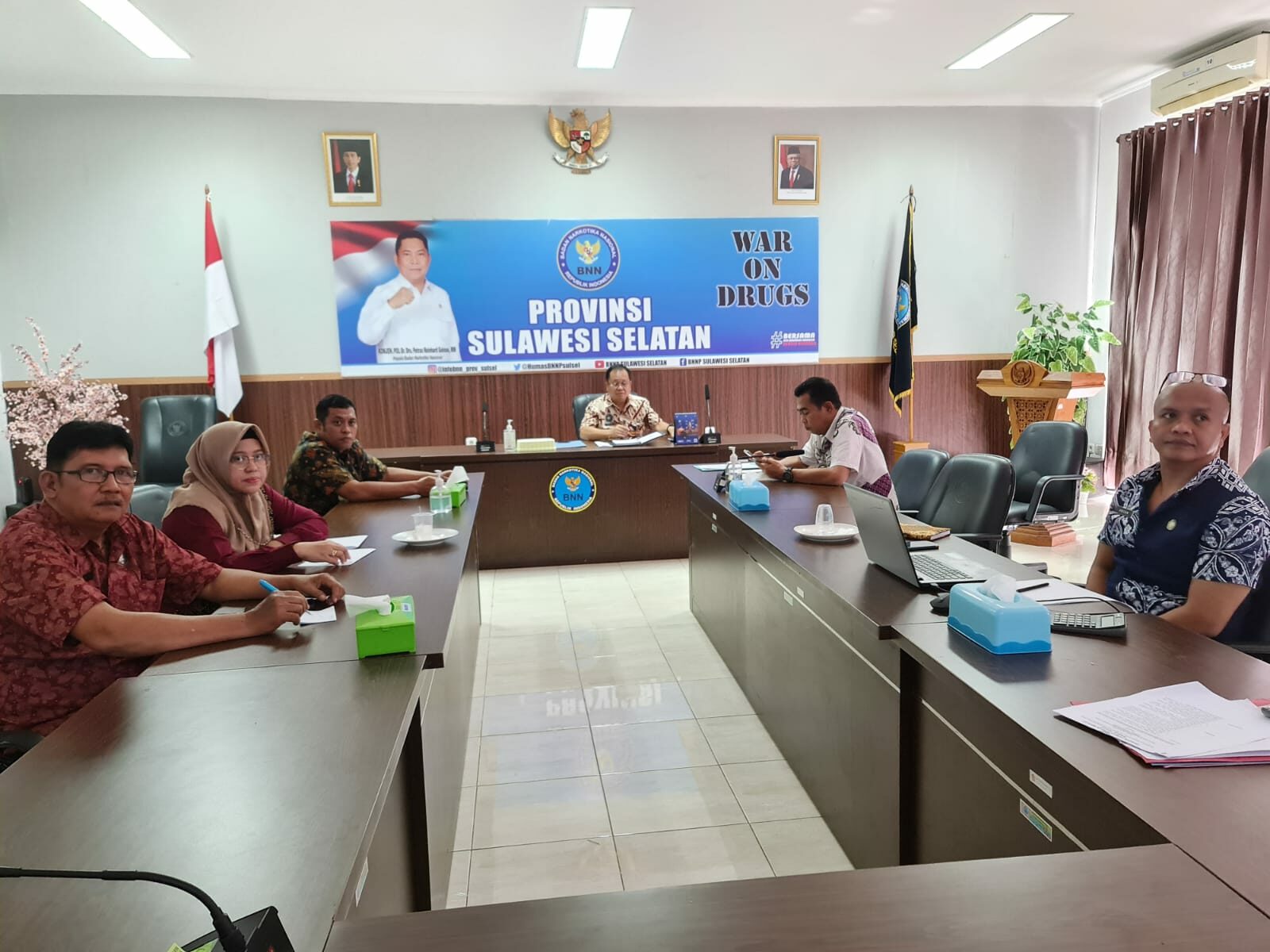 BNNP SULAWESI SELATAN MENGIKUTI KEGIATAN BIMTEK PENYUSUNAN PERJANJIAN UNIT KERJA BERBASIS APLIKASI E-KIN