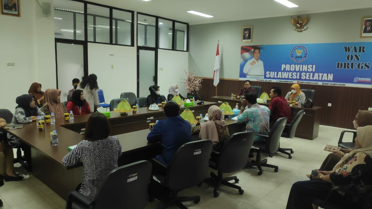 BNNP Sulawesi Selatan Menerima Kunjungan Tim Pengarsipan BNN RI