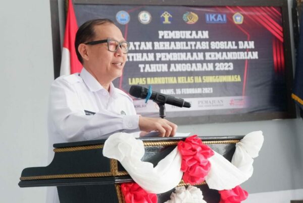 Kepala BNNP SULSEL Hadiri Pembukaan Rehabilitasi Bagi WBP Serta Teken MoU Bersama Kalapas Narkotika Klas IIA Sungguminasa