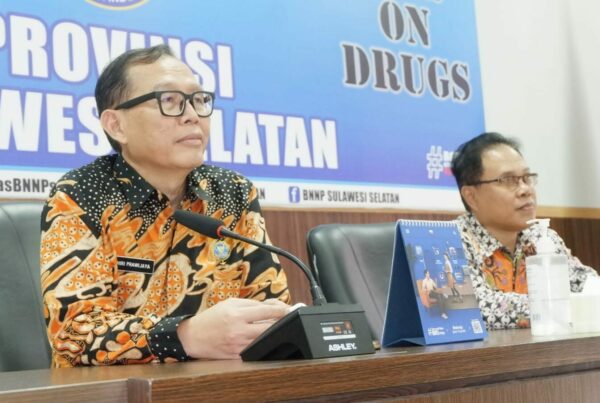 Kepala BNNP Sulawesi Selatan Menghadiri Upacara Pelantikan dan Pengambilan Sumpah/Janji Jabatan Pimpinan Tinggi Madya di Lingkungan BNN RI Secara Virtual