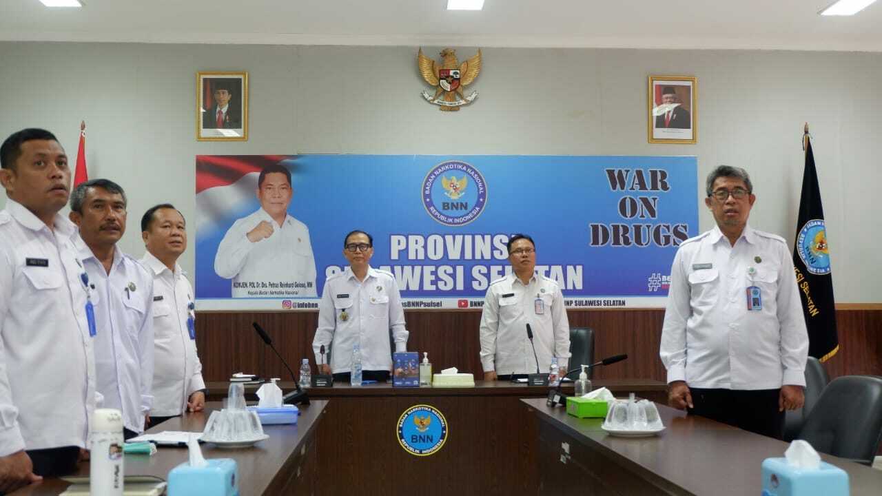 BNNP Sulawesi Selatan Mengikuti Kegiatan Rapat Pimpinan (Rapim) BNN RI Secara Virtual Konsep Otomatis