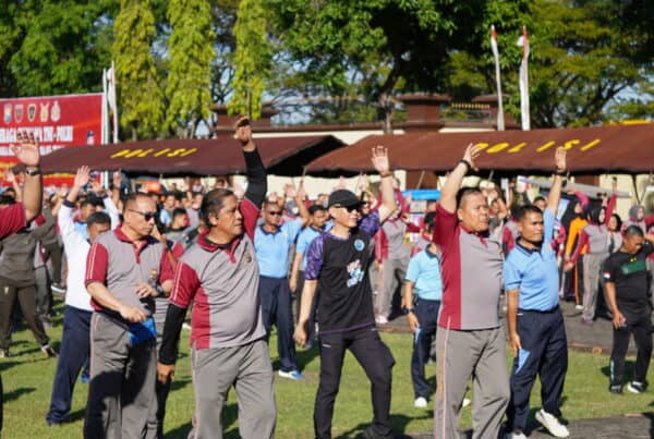 Kepala BNN Prov. SULSEL Mengikuti Kegiatan Olahraga Bersama TNI-POLRI Dalam Rangka Menyambut HUT Bhayangkara Ke 77 Tahun