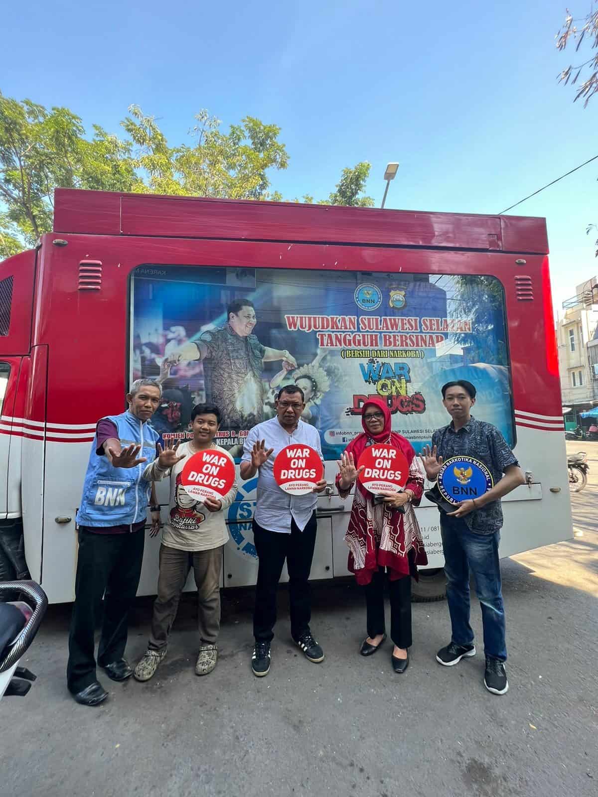 Pelaksanaan KIE P4GN Melalui Sosialisasi Anti Narkoba Secara Mobile Di Wilayah Kota Makassar
