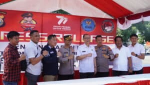 Kepala BNN Provinsi Sulawesi Selatan Menghadiri Press Release dan Pemusnahan Barang Bukti Narkoba Direktorat Reserse Narkoba Polda Sulsel Beserta Polres Jajaran