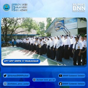 Sosialisasi Bahaya Penyalahgunaan Narkoba pada Masa Pengenalan Lingkungan Sekolah di beberapa Sekolah Menengah Pertama di Kota Makassar Sosialisasi Bahaya Penyalahgunaan Narkoba pada Masa Pengenalan Lingkungan Sekolah di beberapa Sekolah Menengah Pertama di Kota Makassar