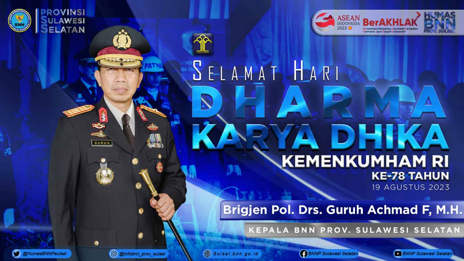 Selamat Hari Dharma Karya Dhika Kemenkumham RI ke-78 Tahun