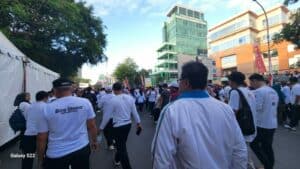 BNN Prov. Sulsel menghadiri Jalan Santai Anti Mager Menyambut 78 Tahun Kemerdekaan Indonesia