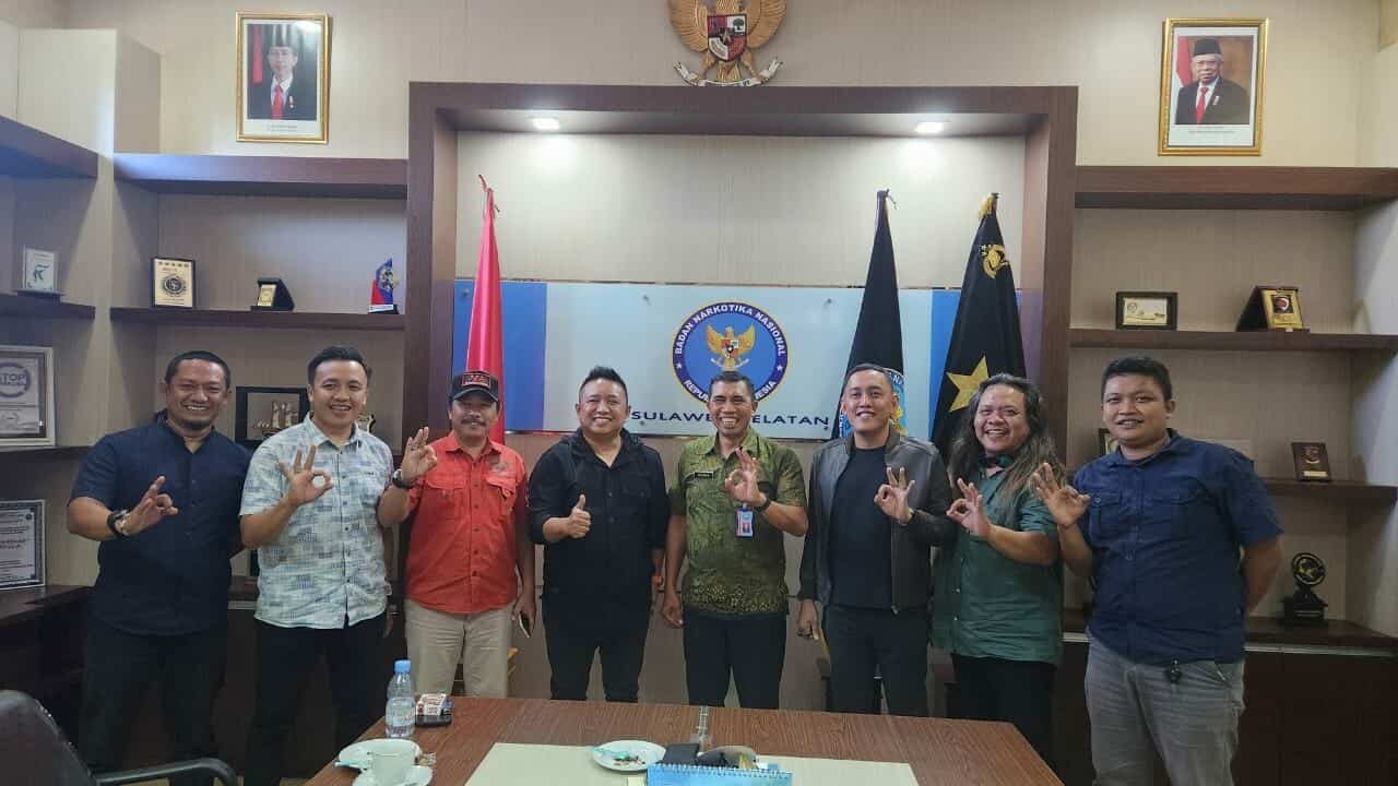 Kepala BNNP Sulsel Menerima Kunjungan Kadis Pariwisata Prov.Sulbar dan Selebgram Makassar