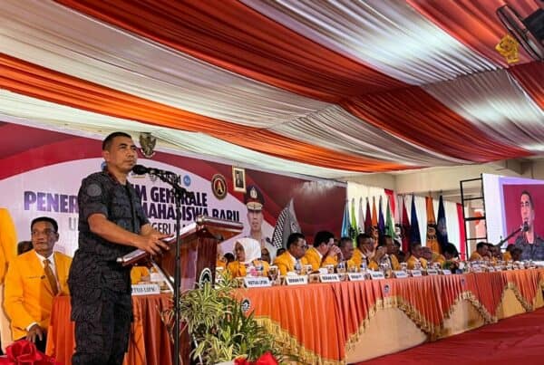 Kepala BNNP Sulawesi Selatan Memberikan Kuliah Umum Perdana Sosialisasi P4GN pada Kegiatan Studium Generale Peneriman Mahasiswa Baru Universitas Negeri Makassar Tahun Akademik 2023/2024