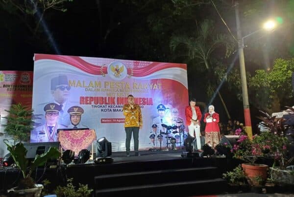 BNN Provinsi Sulawesi Selatan Menghadiri Pesta Rakyat Dalam Rangka Memperingati HUT RI yang ke 78 Sekaligus Pencanangan Kelurahan Bontorannu sebagai salah satu Kelurahan bersinar di Kota Makassar