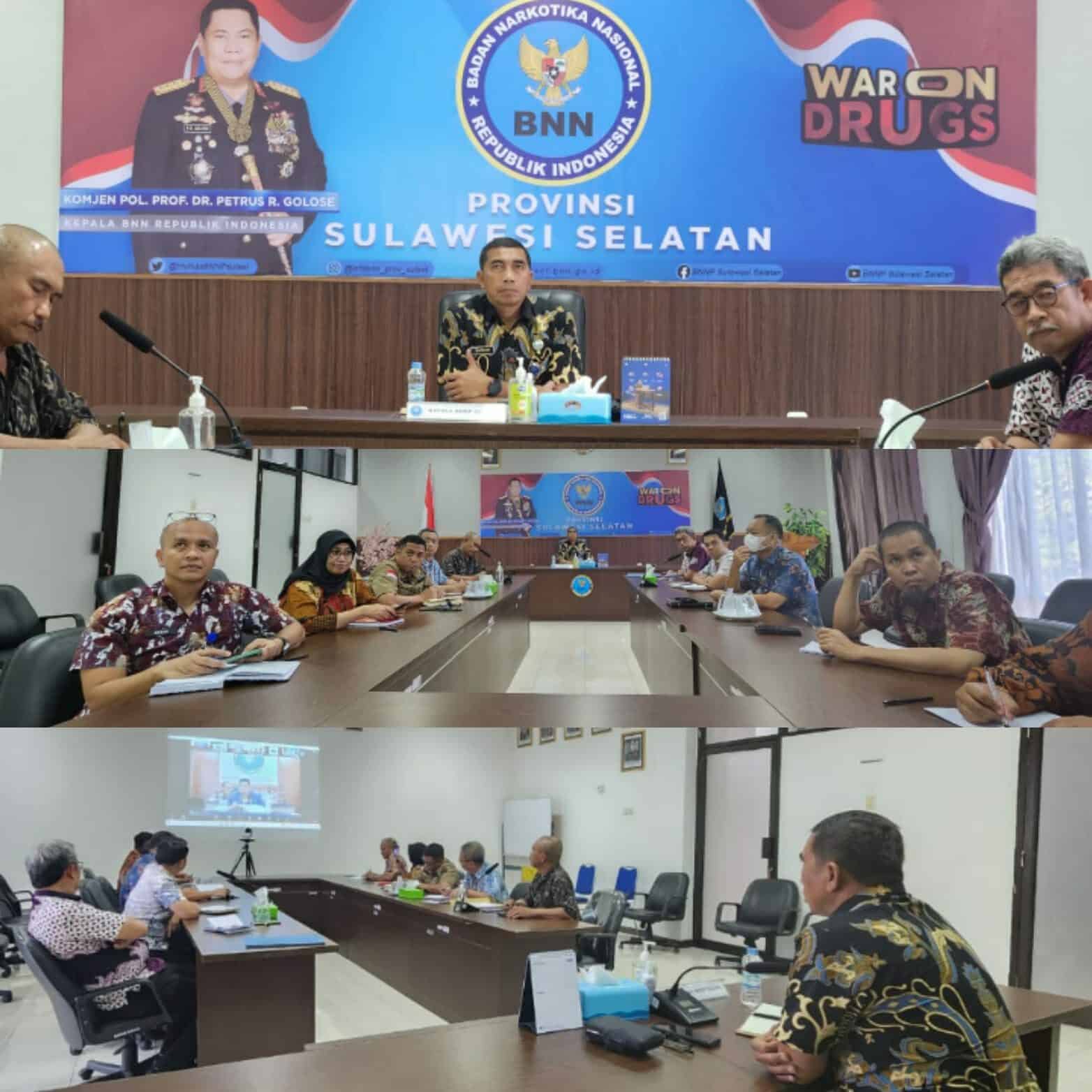 BNNP Sulawesi Selatan Mengikuti Kegiatan Rapat Arahan Kepala BNN RI Secara Virtual BNNP Sulawesi Selatan Mengikuti Kegiatan Rapat Arahan Kepala BNN RI Secara Virtual