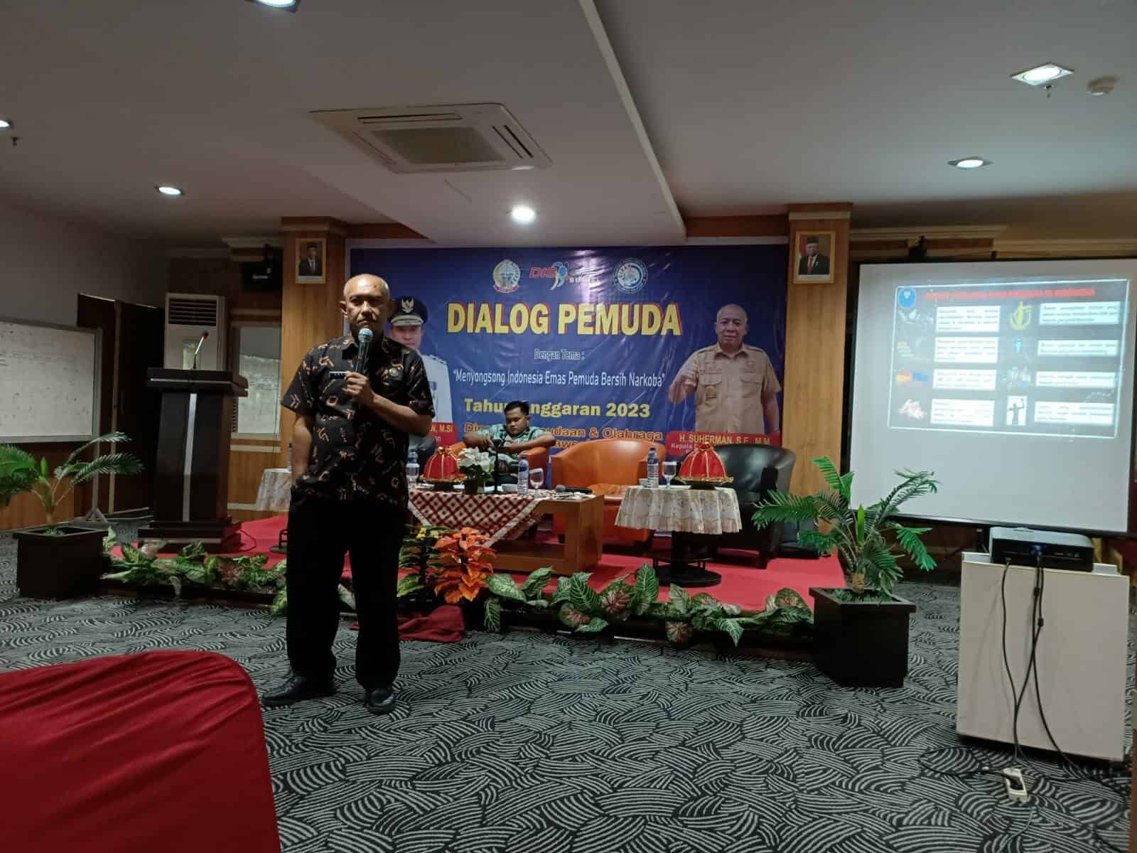 Pemberdayaan dan Pengembangan Organisasi Kepemudaan Tingkat Provinsi Sulawesi Selatan Dalam Bentuk Dialog “Pemuda dengan tema Menyongsong Indonesia Emas Pemuda Bersih Narkoba”