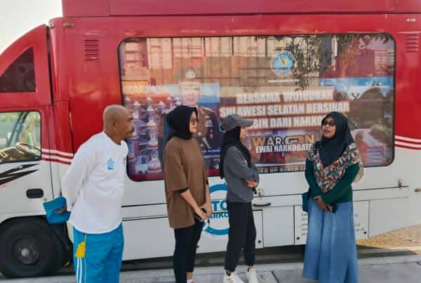 Dalam Rangka Penanganan Narkotika Secara Extraordinarycrime, TIM BNN Prov.Sulsel melaksanakan Penyuluhan Mobile P4GN serta Kampanye War On Drugs melalui Kegiatan Car Free Day