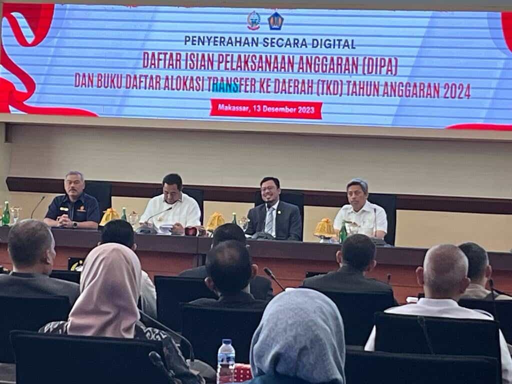 BNNP Sulawesi Selatan Menghadiri Penyerahan DIPA Secara Digital dan Buku Alokasi Transfer Ke Daerah (TKD) Tahun Anggaran 2024 wilayah Provinsi Sulawesi Selatan