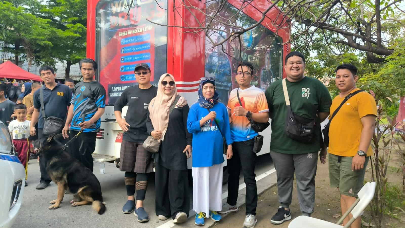 BNNP Sulsel Kampanye P4GN dan Olah Raga di Lokasi Car Free Day Jl. Boulevard Makassar