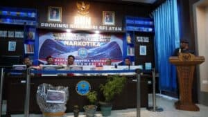 BNNP SULAWESI SELATAN MELAKSANAKAN PRESS REALESS CAPAIAN AKHIR TAHUN ANGGARAN 2023 DIRANGKAIKAM DENGAN PEMUSNAHAN BARANG BUKTI