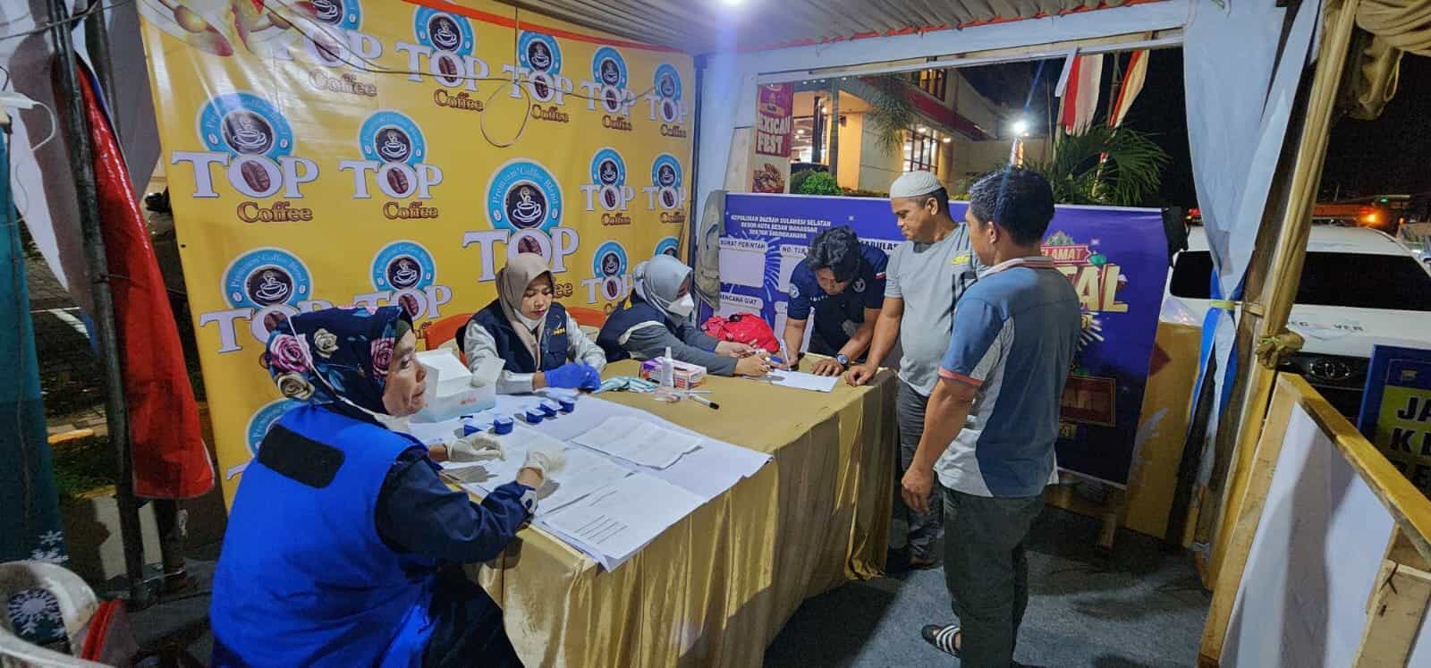 BNNP Sulsel Laksanakan Deteksi Dini Tes Urine Pada Operasi Lilin Tahun 2023 bersama Polrestabes Makassar di Wilayah Polsek Biringkanaya