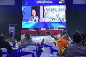 KEPALA BNNP SULAWESI SELATAN MENGHADIRI PRESS REALESS POLDA SULSEL DIRANGKAIKAN DENGAN VICON MONITORING SITKAMTIBMAS PERGANTIAN MALAM TAHUN BARU WILAYAH SULSEL
