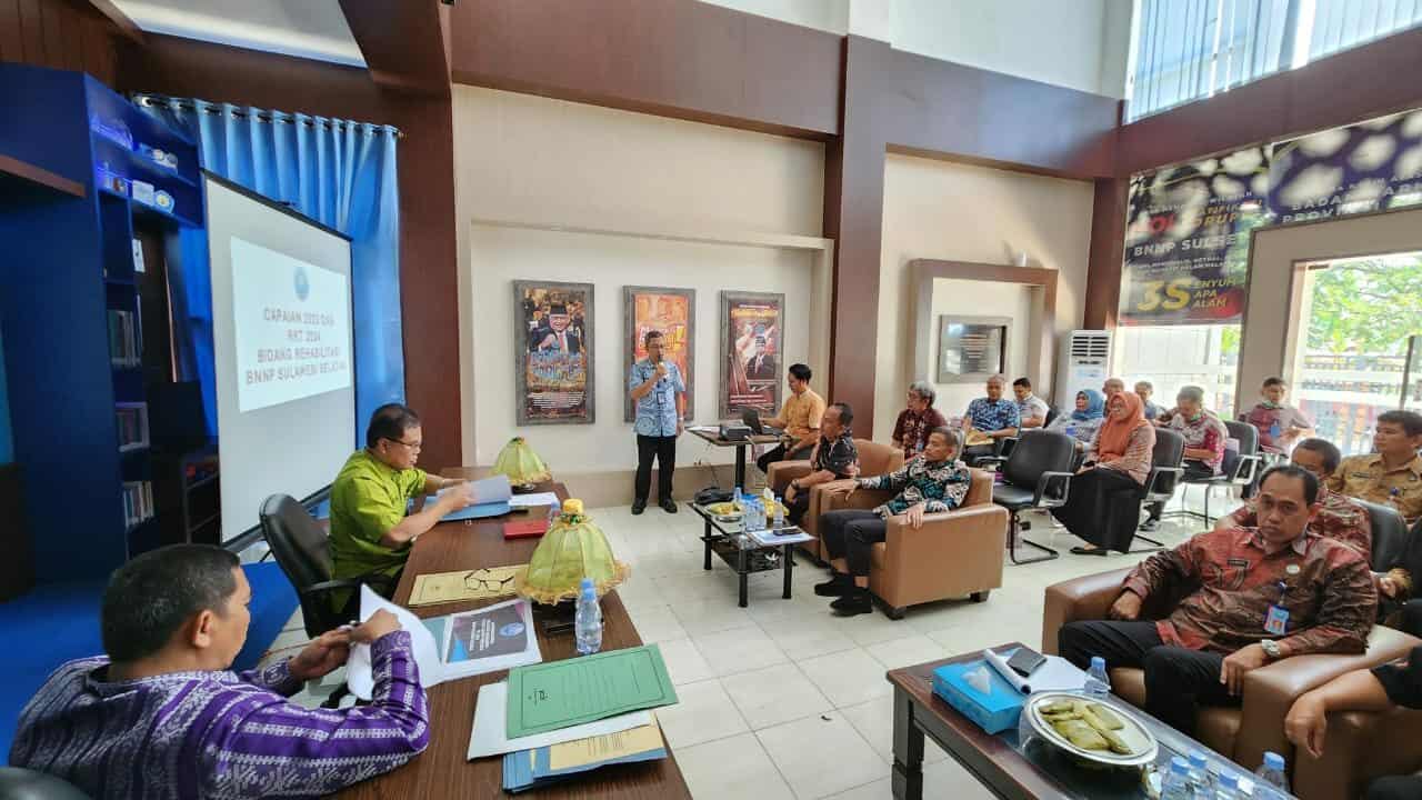 BNNP SULAWESI SELATAN MELAKSANAKAN RAPAT MONEV CAPAIAN REALISASI ANGGARAN TAHUN 2023 DAN PEMBAHASAN ANGGARAN TAHUN 2024
