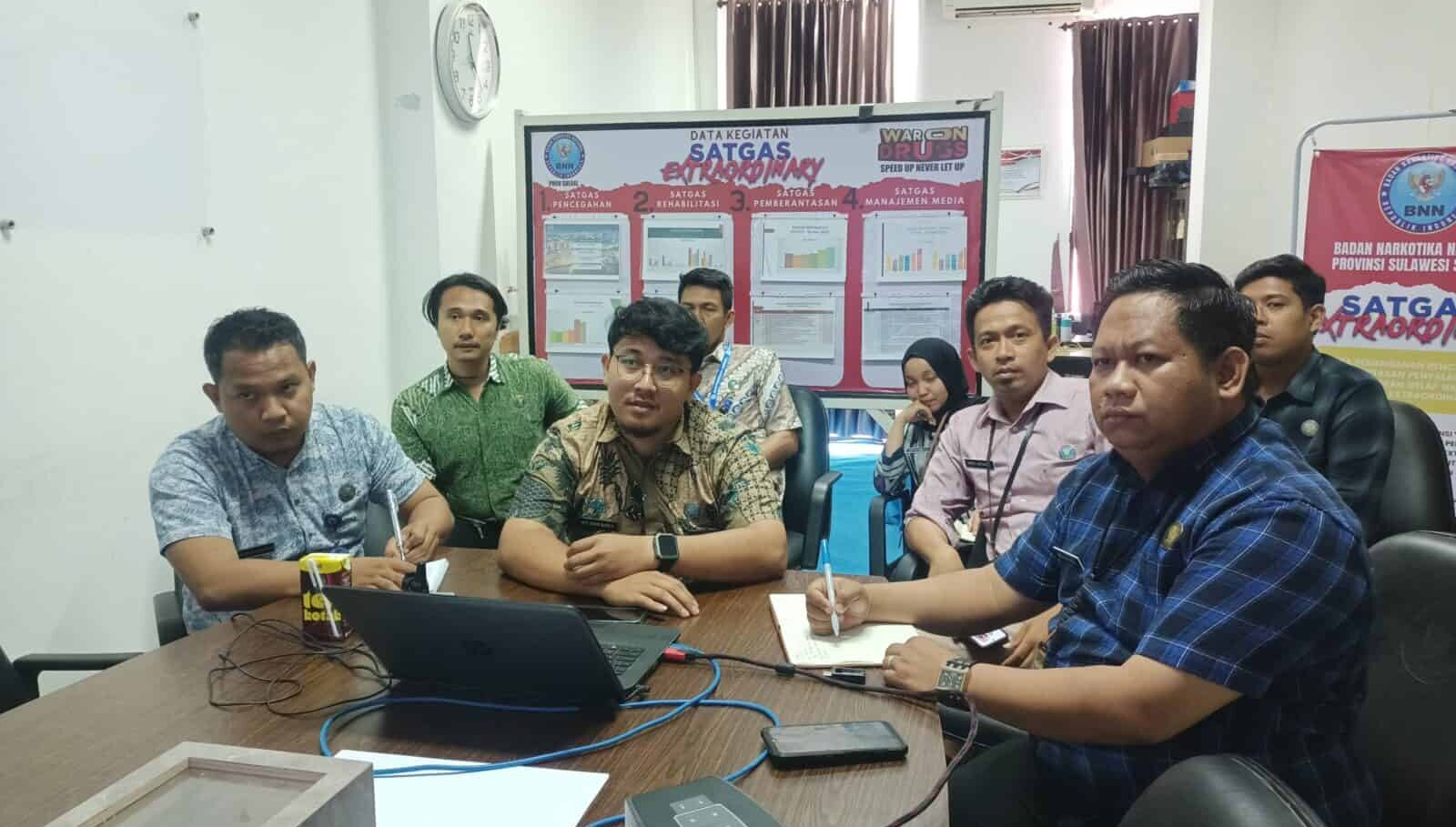 BNNP SULSEL IKUTI ARAHAN KARO HUMAS DAN PROTOKOL BNN RI SECARA VIRTUAL