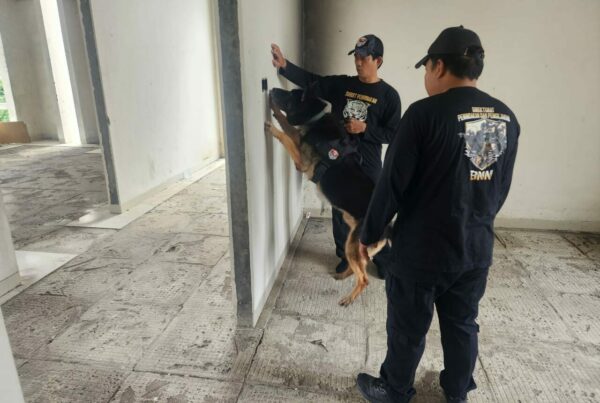 UNIT K-9 BNNP SULSEL LAKSANAKAN LATIHAN DETEKSI NARKOBA