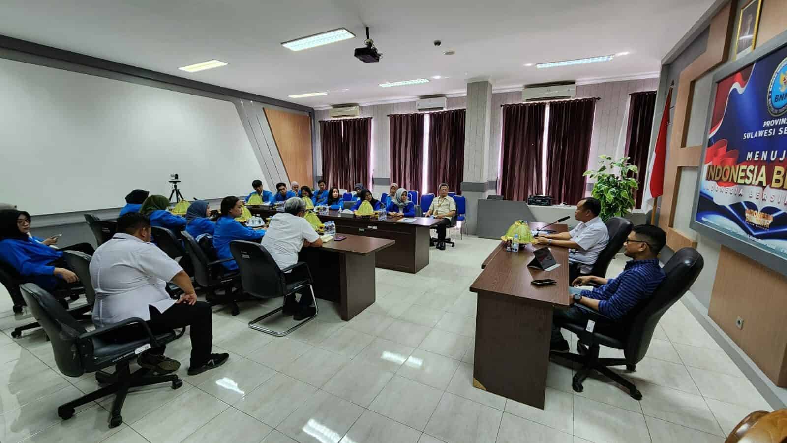 WUJUDKAN KAMPUS BERSINAR, BNNP SULAWESI SELATAN MENERIMA KUNJUNGAN UNIVERSITAS FAJAR