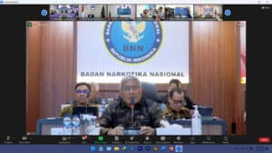 BNNP Sulawesi Selatan Mengikuti Kegiatan Rapat Pimpinan (Rapim) Bulanan BNN RI Secara Virtual