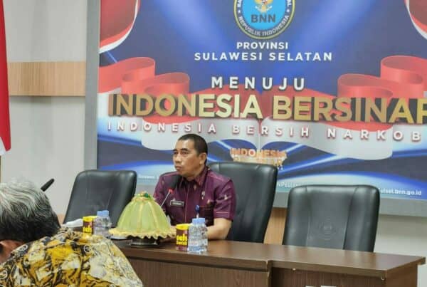 Kepala BNNP Sulawesi Selatan Memimpin Rapat Tim Kerja Bidang P2M